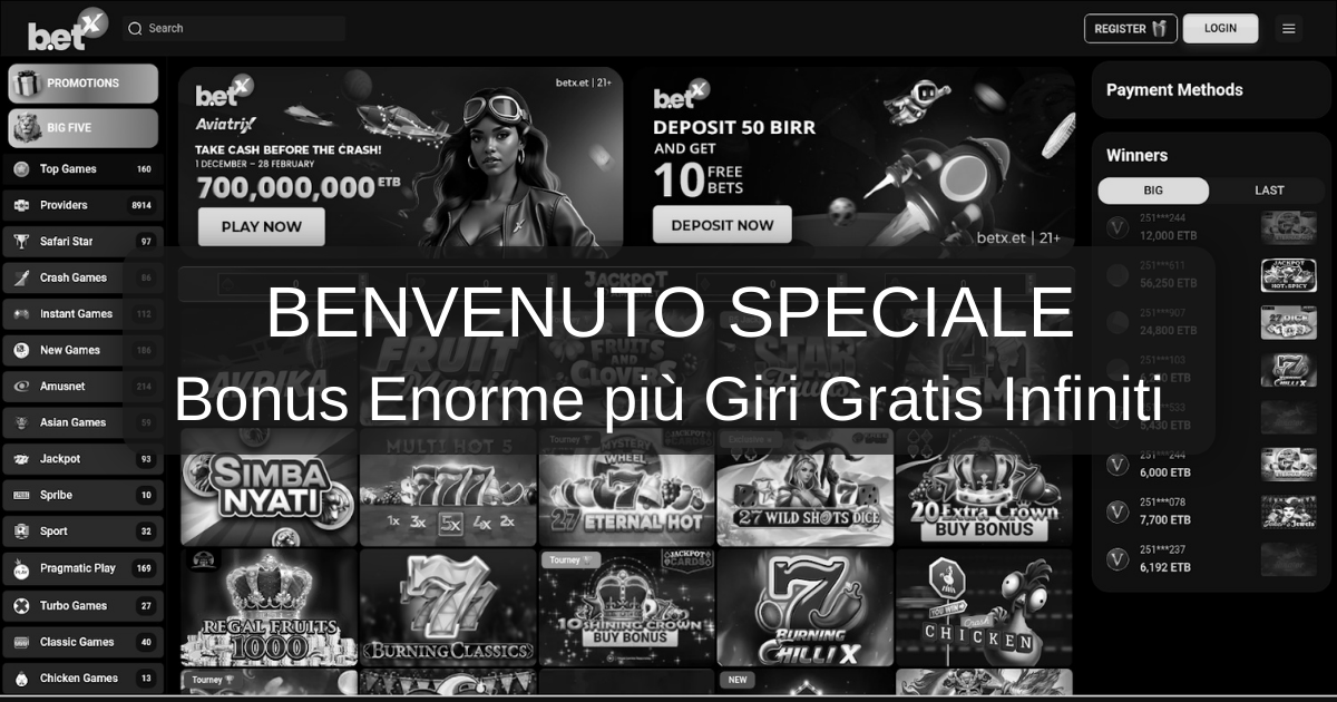 Benvenuti su BETX Casino - Esplora il Divertimento!
